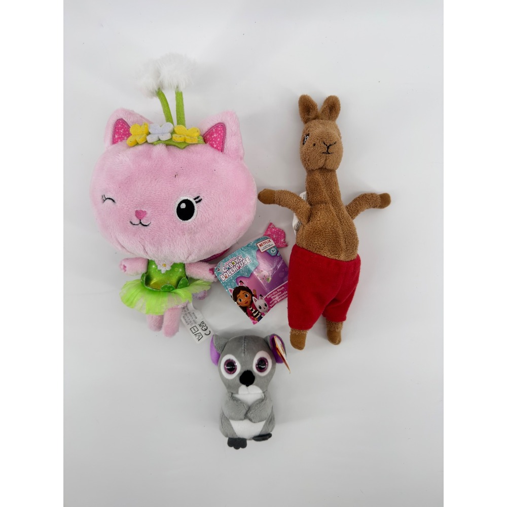 Gabby's Dollhouse Kitty Fairy Llama Llama Ty Beanie Boos Kookoo Koala Plush Lot